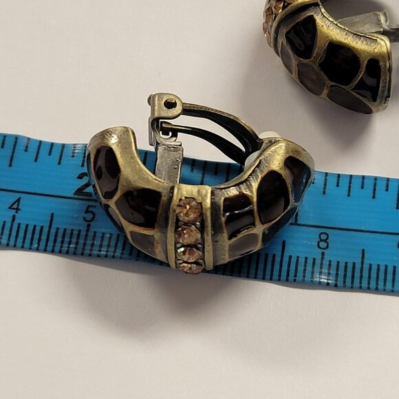 Animal Print Clip On Earrings - Picture 3 of 7